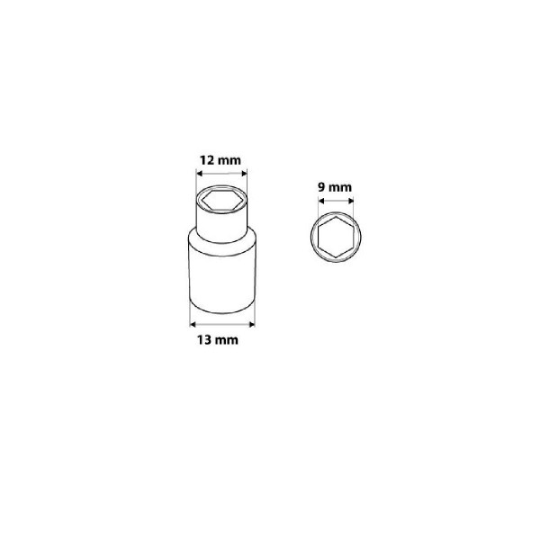 NEO TOOLS Εξάγωνο Καρυδάκι Με Καρέ Υποδοχής (1/4") 9mm 08-449 NEO TOOLS Εξάγωνο Καρυδάκι Με Καρέ Υποδοχής (1/4") 9mm 08-449