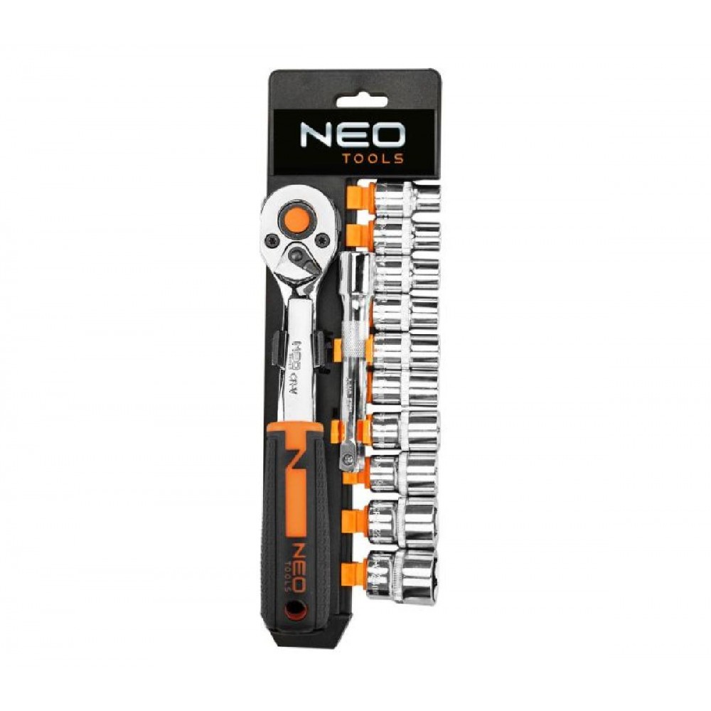 NEO TOOLS Καστάνια Με Καρυδάκια Με Καρέ Υποδοχής (3/8") Σετ 12 Τεμαχίων 10-020