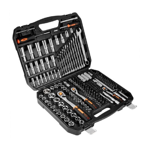 NEO TOOLS Καστάνια Με Καρυδάκια Με Καρέ Υποδοχής (1/2"), (1/4"), (3/8") Σετ 219 Τεμαχίων 10-076 NEO TOOLS Καστάνια Με Καρυδάκια Με Καρέ Υποδοχής (1/2"), (1/4"), (3/8") Σετ 219 Τεμαχίων 10-076