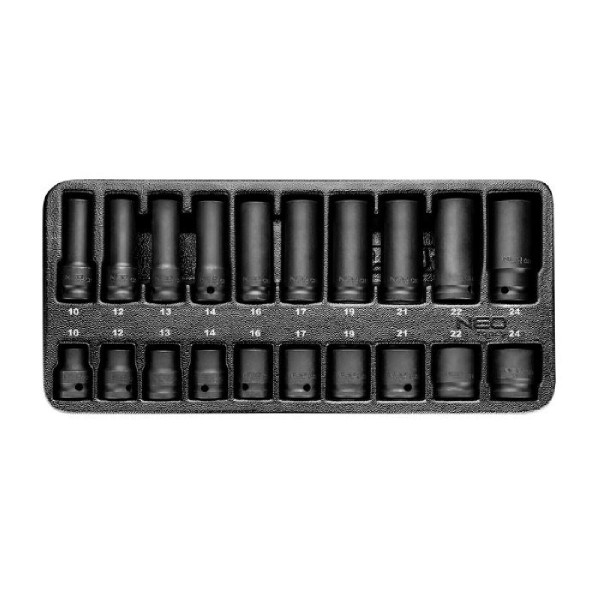 NEO TOOLS Κρουστικές Yποδοχές Με Καρέ Υποδοχής (1/2") Σετ 20 Τεμαχίων 84-241 NEO TOOLS Κρουστικές Yποδοχές Με Καρέ Υποδοχής (1/2") Σετ 20 Τεμαχίων 84-241